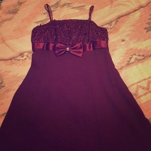 Maroon Evening Gown